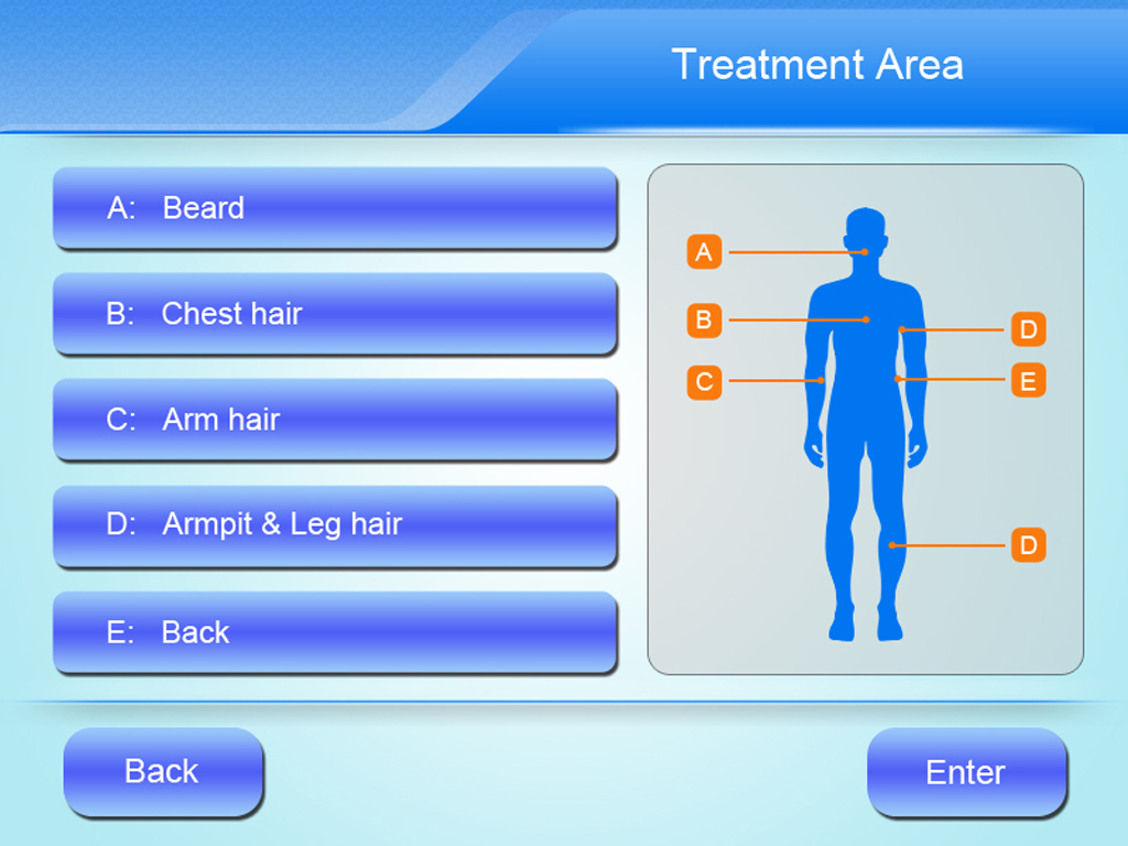 808nm diode laser equipment screen صفحه نمایش تجهیزات لیزر دیود 808 نانومتری