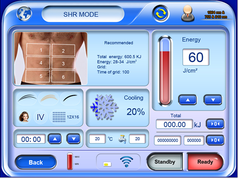 HS-818 diode laser operator interface 2 رابط اپراتور لیزر دیود HS-818 2