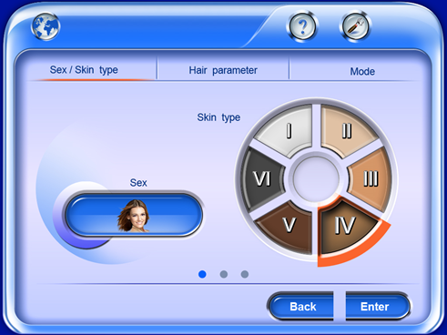 HS-818 diode laser operator interface رابط اپراتور لیزر دیود HS-818