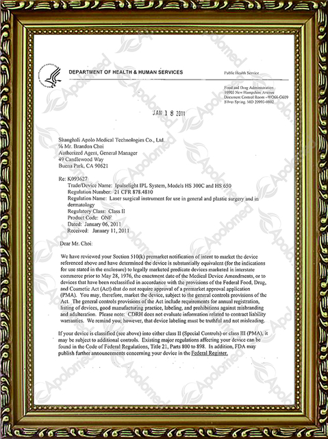 Ipl Treatment Systems - FDA