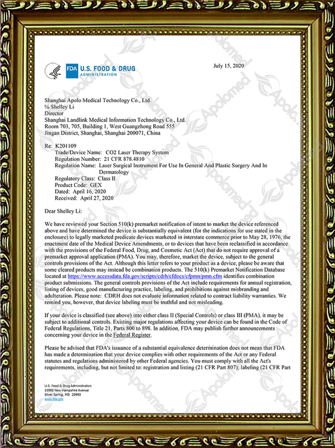 سیستم لیزر درمانی Co2 FDA ایالات متحده