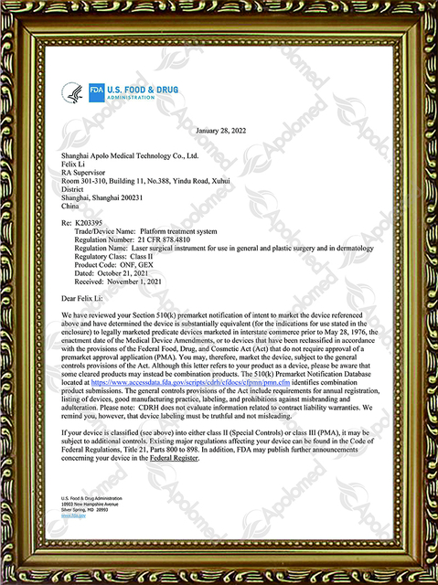 سیستم درمان پلت فرم ایالات متحده آمریکا FDA